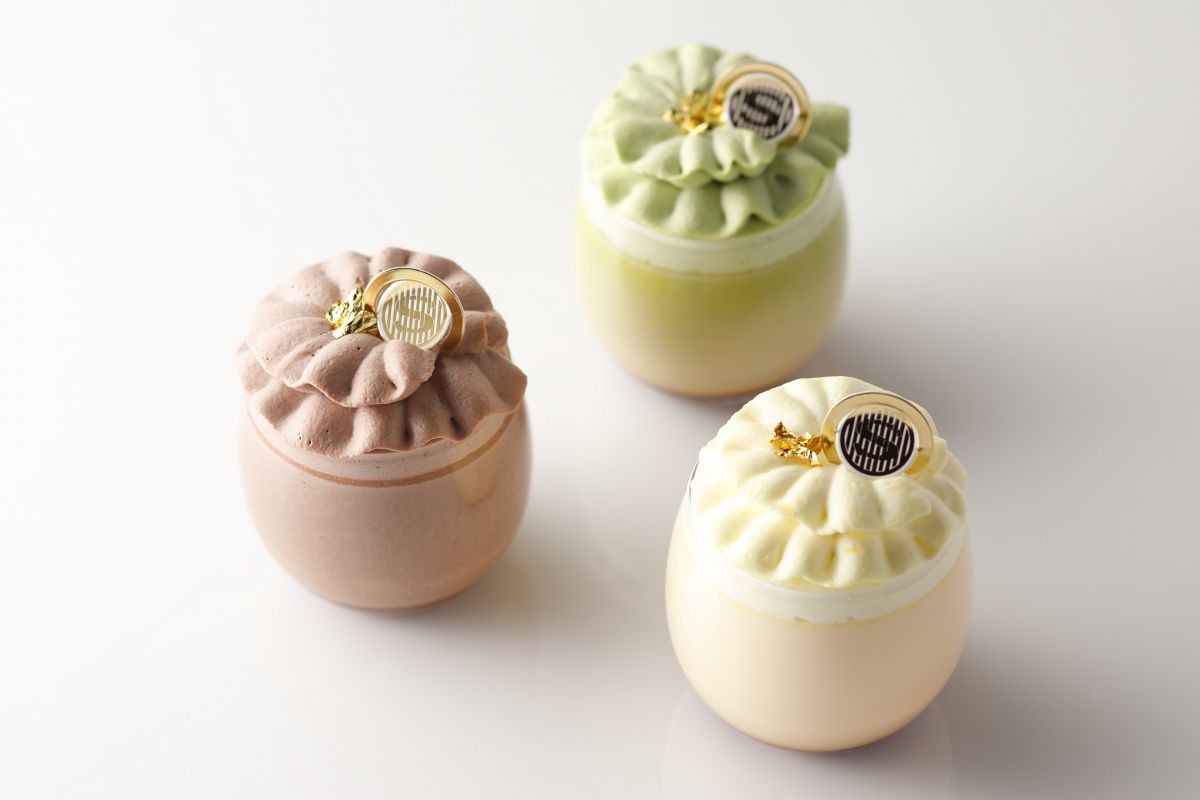 クレームショコラ 抹茶・日向夏・ほうじ茶 各597円
