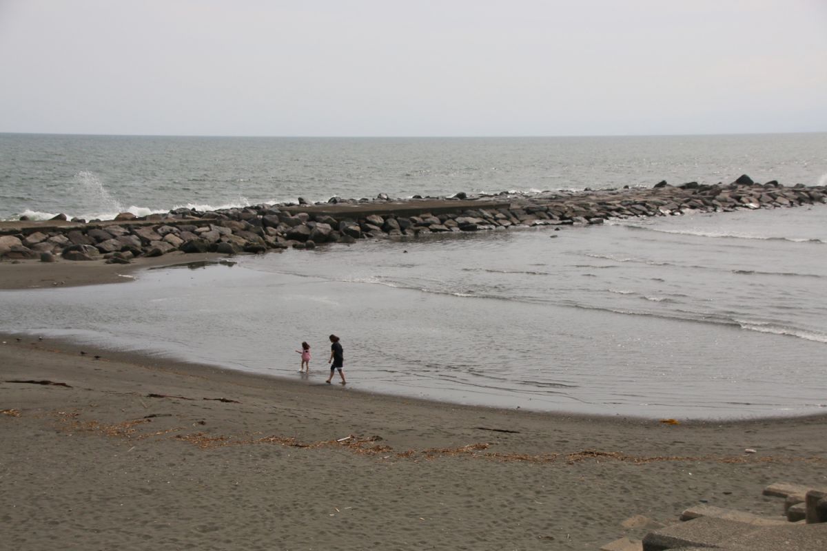 キャンプ場の目の前に広がる海!