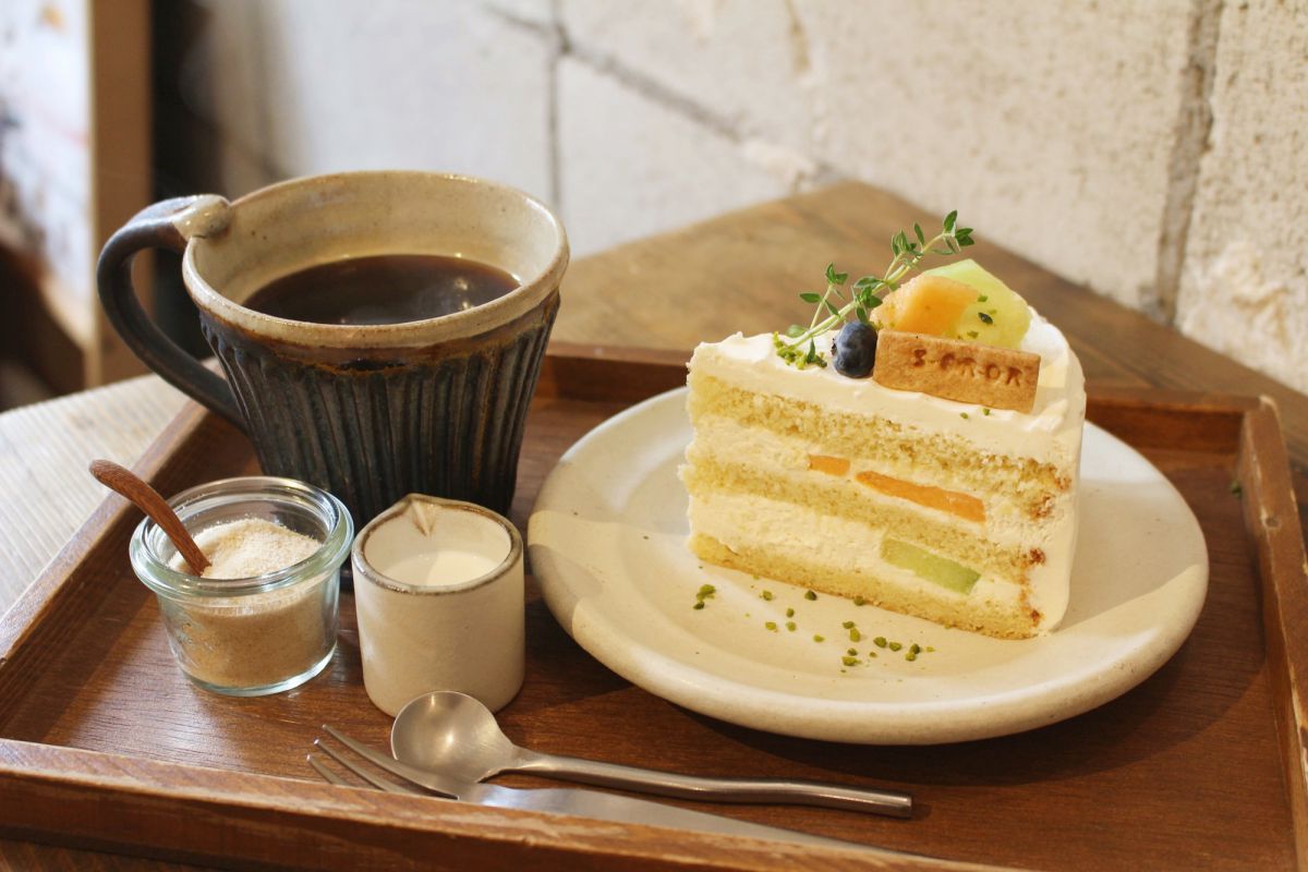 メロンのショートケーキ(ケーキセット 1000円・ドリンク込)