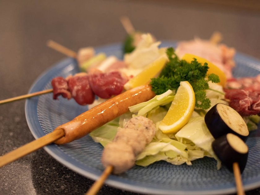 男気コース 焼き鳥9本セット 1500円(税別)