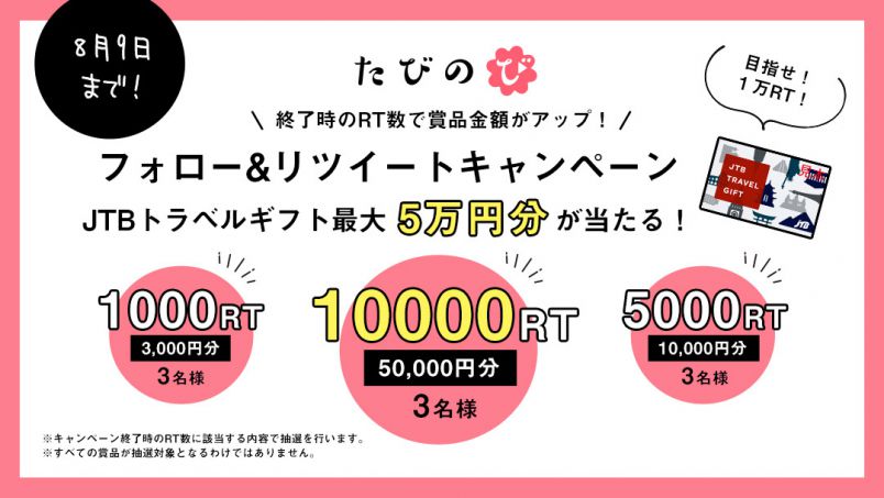 ◇終了しました！◇Twitterフォロー＆リツイートキャンペーン「た