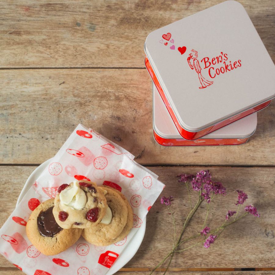 Mini Cookie Gift Tin (バレンタイン限定デザイン) (Ben's Cookies)