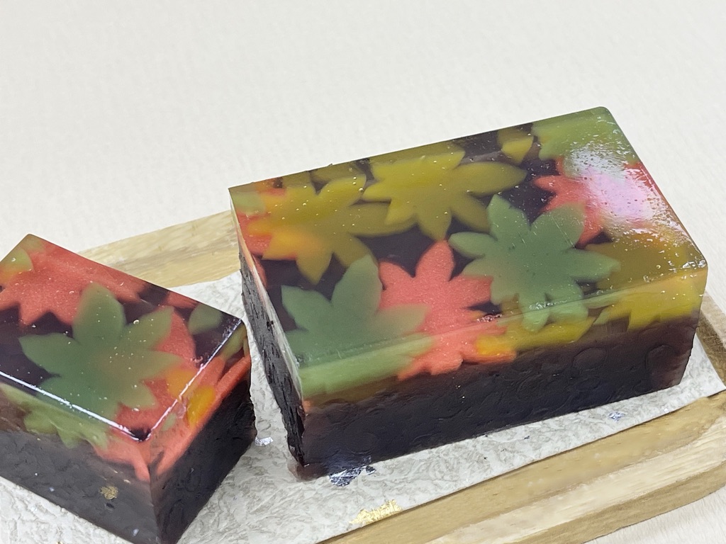 青もみじ 紅葉 バラン 和菓子 羊羮 水まんじゅう うどん