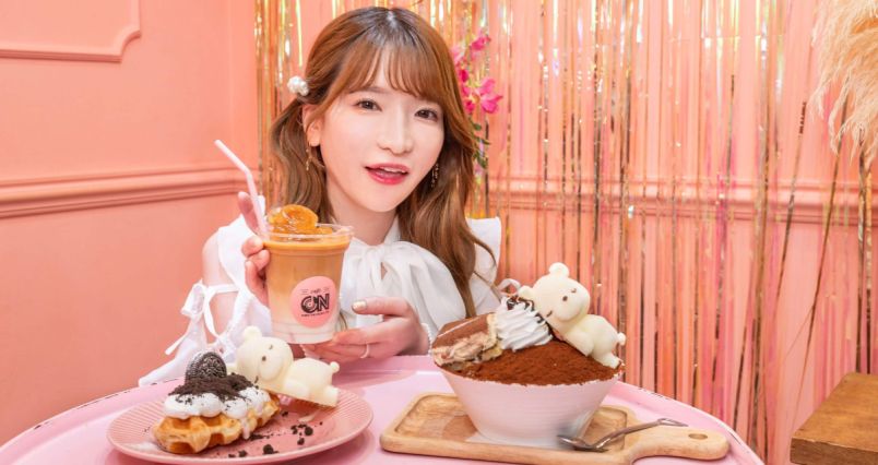 新大久保「Cafe ON」のお眠りくまさんの韓国かき氷【大食いアイドル