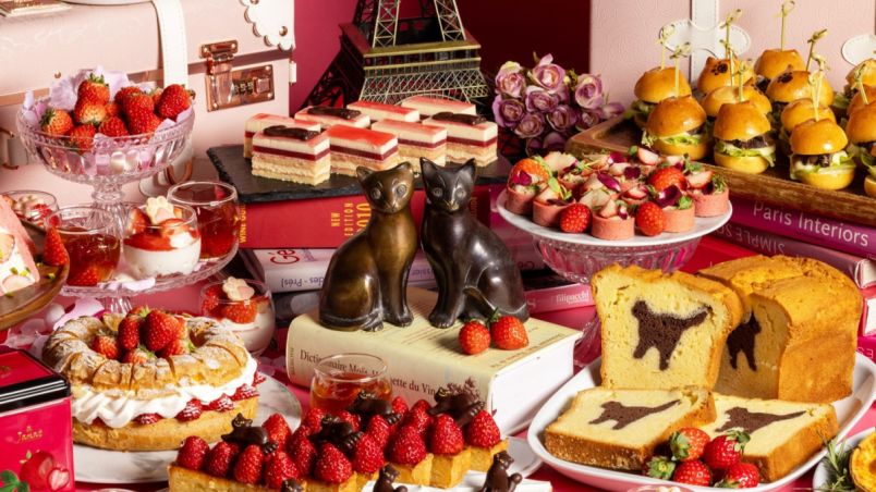 グランド ハイアット 東京】猫がテーマのストロベリースイーツ