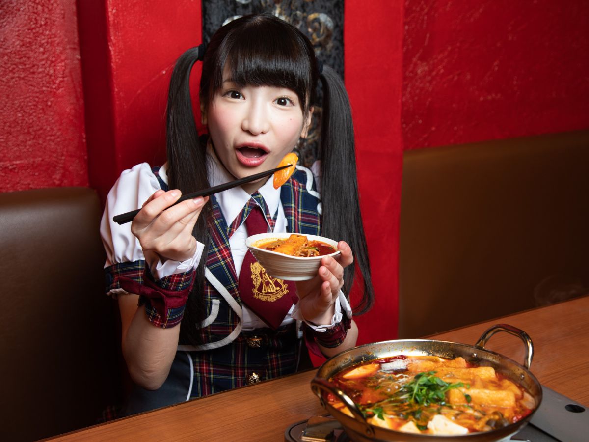 恵比寿ファイヤーガーデン の激辛火鍋 大食いアイドルもえのあずきの絶品グルメ21