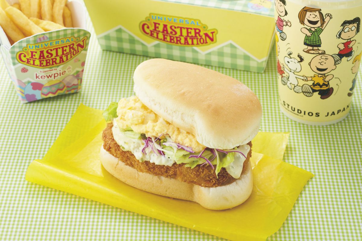 「イースター・バーガーセット」(販売店舗:スヌーピー・バックロット・カフェ)