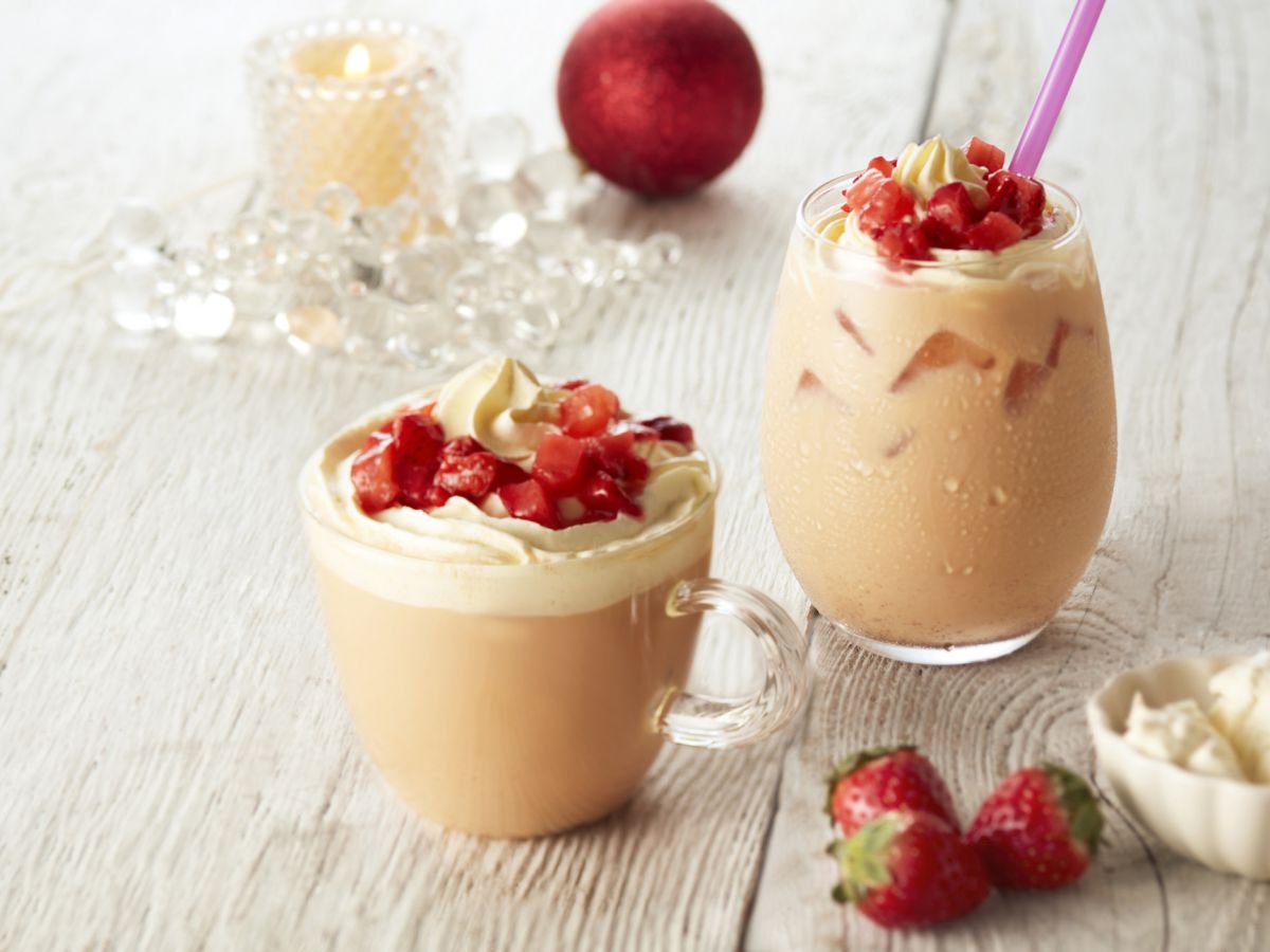 「&TEA ストロベリーマスカルポーネミルクティー」(HOT/ ICED)Short 490円 / Tall 550円 / Grande 610円