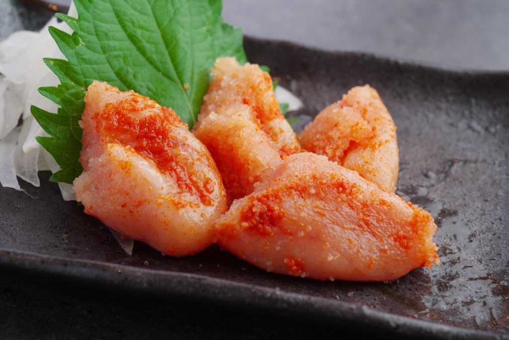 自家製の博多明太子680円。持ち帰り用も用意