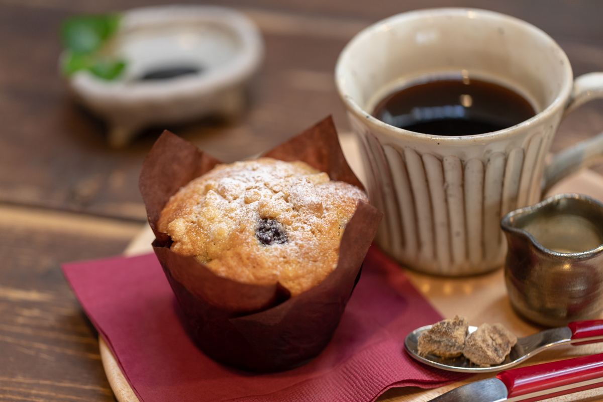 マフィンのモーニングセット 700円(10時〜11時30分)
