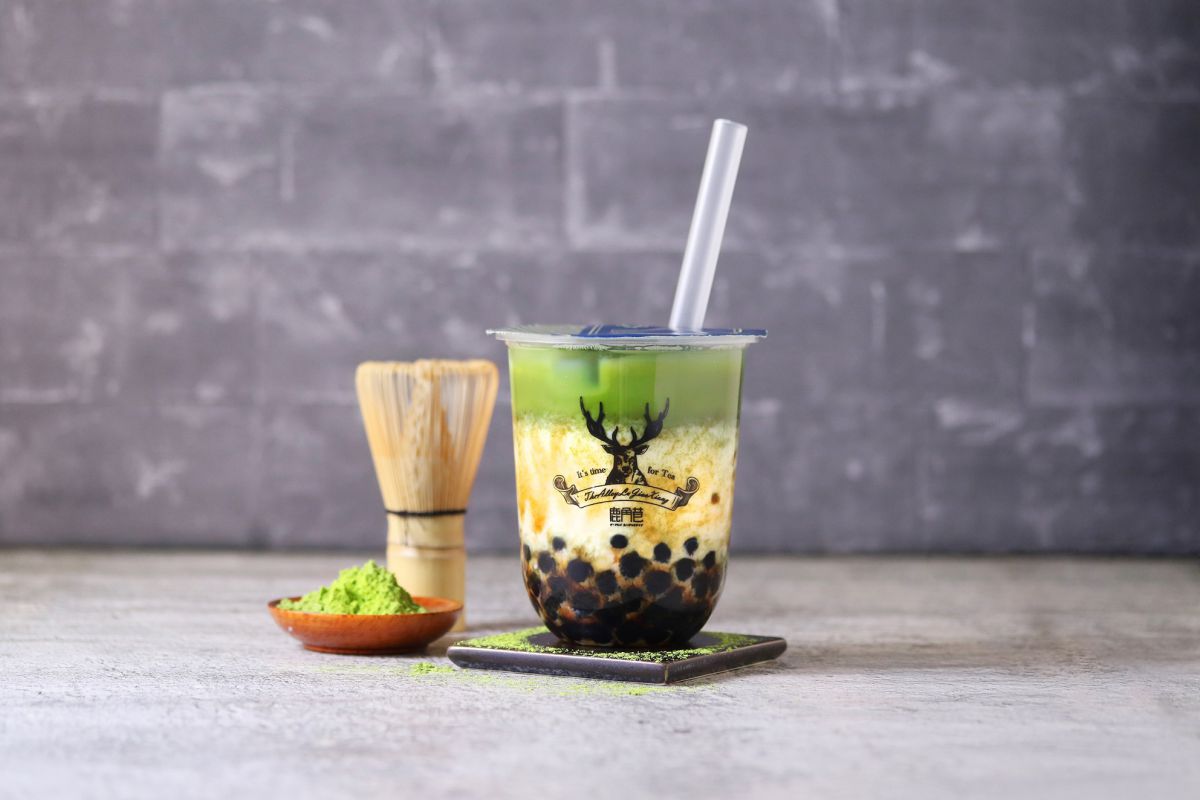 黒糖タピオカシリーズ・抹茶ラテ Mサイズ650円