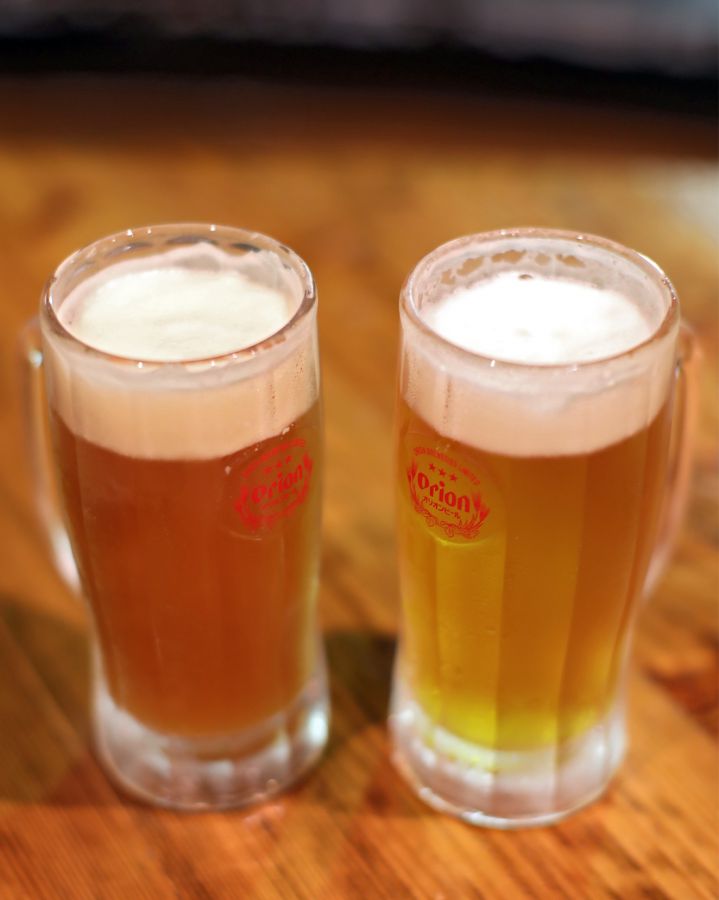 セゾン ド コザ6.5% 630円、ビッグビーチクリームエール 530円