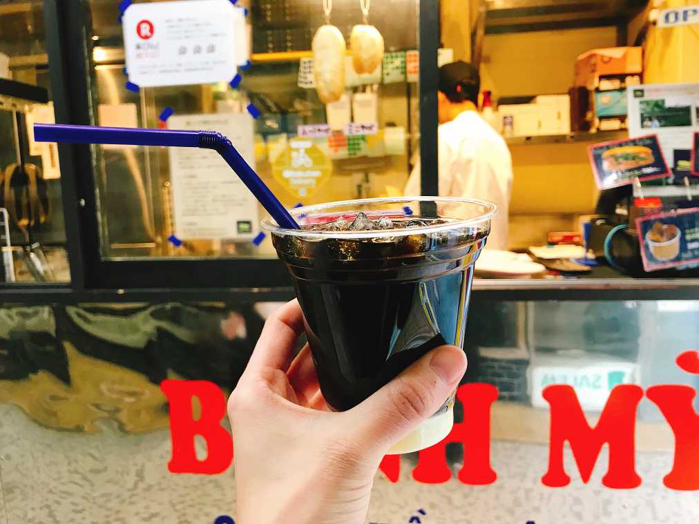 ベトナムコーヒー350円(バインミーとセットの場合は250円)