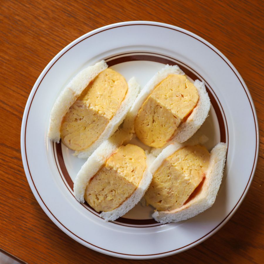 厚焼き玉子サンド(珈琲or紅茶付)1080円(税別)※11~13時は、ランチ中のため、注文不可