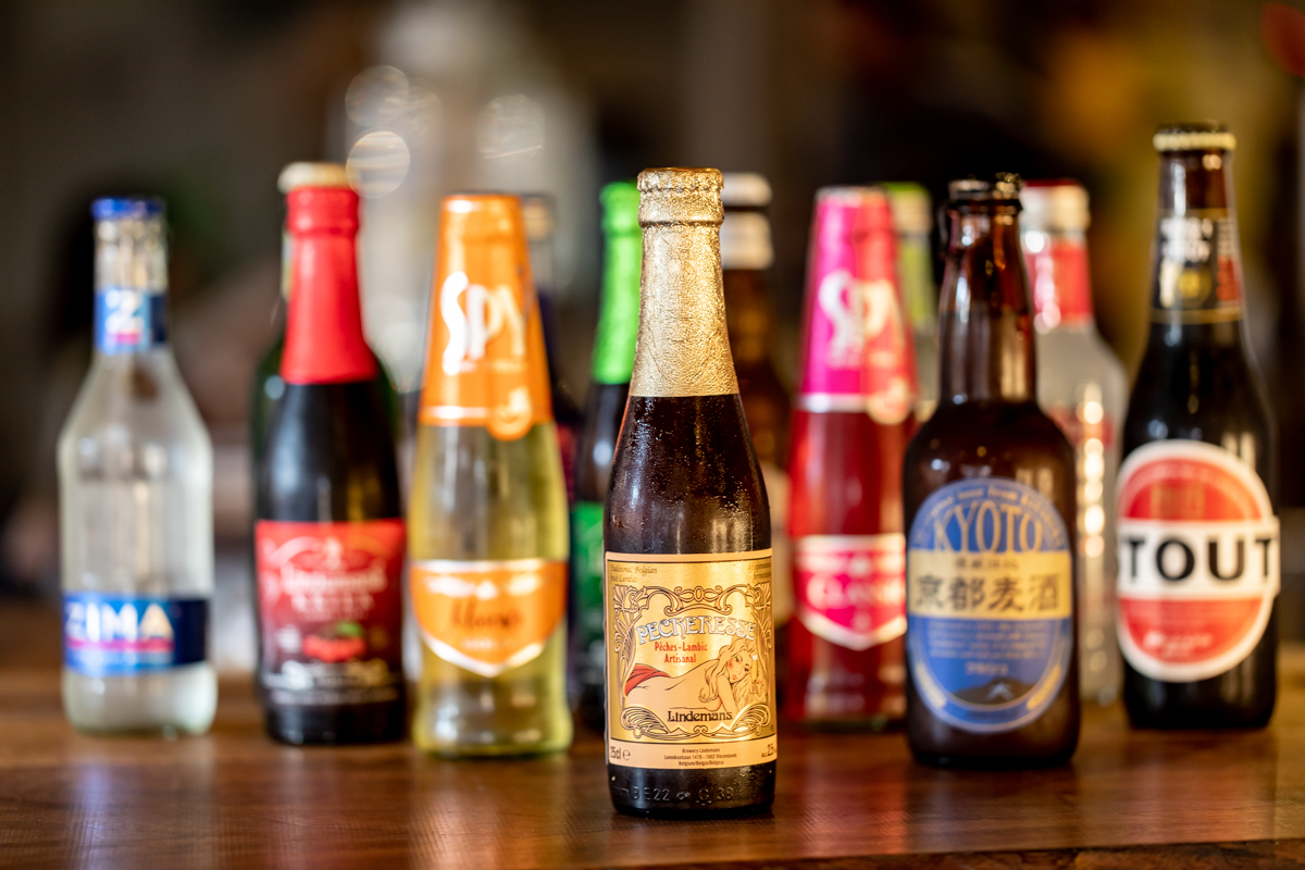 リンデマンス(アップル・クリーク)、箕面スタウトビール、京都地ビール各750円