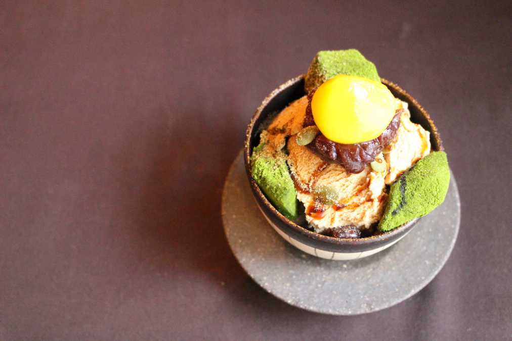 きなこのお茶わんパフェセット(ドリンク付) 1080円