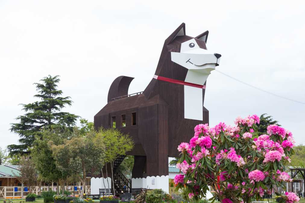 木造犬展望台「モックン」