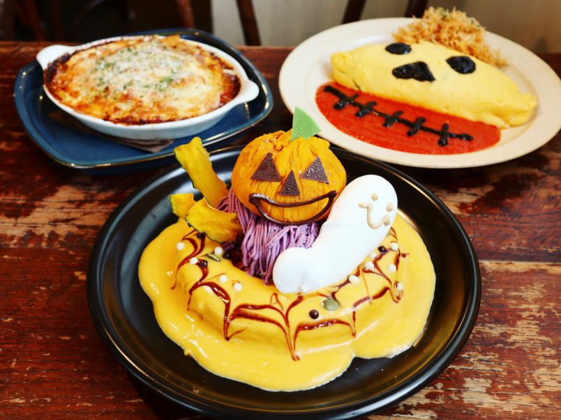 ハロウィン★盛り沢山パンケーキ 池袋『MOKUOLA Dexee Diner』さん 期間限定 ｢ハロウィンパン