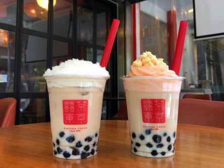 フレンチクリームがたっぷりのタピオカミルクティーと選べる4種の本場台湾茶！